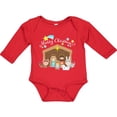 thumbnail image 3 of Inktastic Merry Christmas Cute Nativity Scene Boys or Girls Long Sleeve Baby Bodysuit, 3 of 5