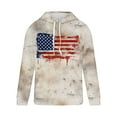 thumbnail image 3 of ZCFZJW Mens Patriotic Hoodie Tops Casual Camo US Flag Pattern Print Long Sleeve Drawstring Hooded Pullover Sweatshirts Loose Lightweight Graphic T-Shirts with Pockets Beige M, 3 of 4