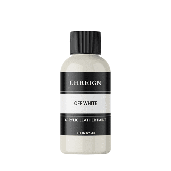 Chreign Acrylic Leather Paint, Off White - Paint Custom Shoes, Sneakers, Purse & Bag 1 oz.