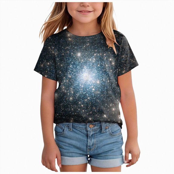 boobe Girls Short Sleeve T Shirts Kids Slim Fit Tops Casual Crewneck Tees 6-12 Months 12-24 Months 2t 3t 4t 5t 6t 7t 8t 9t Children