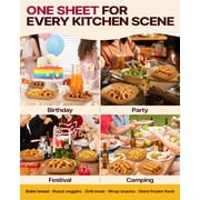 Katbite Disposable Air Fryer Liners, 8 In Square Non-Stick Unbleached Parchment Paper, 130 Count, Fits 5-8 Qt Basket, Easy Cleanup