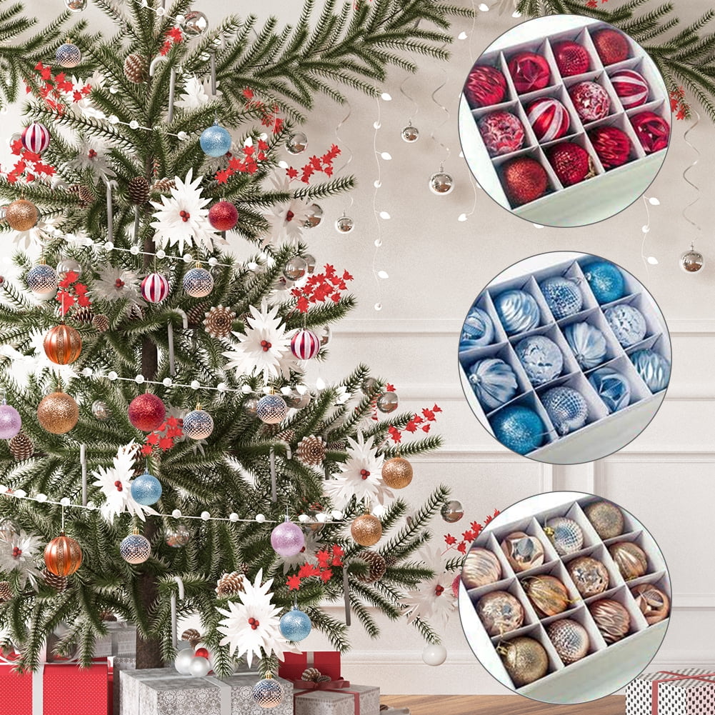 Private Jungle Christmas Tree Decoration Ornaments Pendants 12pcs Shatterproof Balls Large Hanging Ball for Xmas Hanging Decorations Festival Holiday Wedding Party Decor,Red