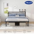thumbnail image 2 of Magma Life Base de Cama King Size con Cabecera de Metal Resistente, Plataforma con Espacio de Almacenamiento, Fácil Armado, Soporte Antideslizante para Colchón, Diseño Moderno y Duradero, Estabilidad, 2 of 5