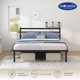 thumbnail image 2 of Magma Life Base de Cama King Size con Cabecera de Metal Resistente, Plataforma con Espacio de Almacenamiento, Fácil Armado, Soporte Antideslizante para Colchón, Diseño Moderno y Duradero, Estabilidad, 2 of 5
