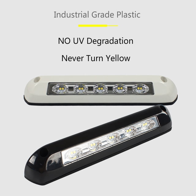 Maoww RV LED Porch Light Waterproof Bar Interior Wall Awning Lights Convenient Lightness Wide Application Lamps Trailer Black