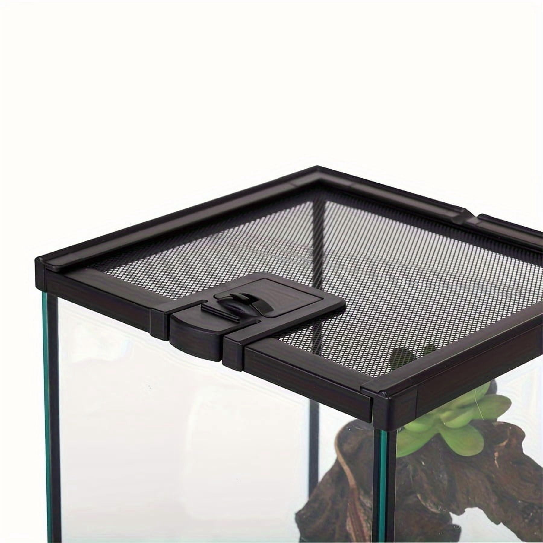 FINAQUA Reptile-specific glass terrarium with top opening and locking lid, suitable for lizards / geckos / frogs