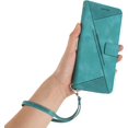 thumbnail image 3 of Case for Motorola Edge 2024 Case Wallet Black with Strap Lanyard, Motorola Moto Edge 2024 Phone Case Leather with Card Holder Shockproof Flip Cover Heavy Duty (Green), 3 of 14