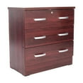 thumbnail image 5 of Home Square 2-Piece Set with Twin Captains Bed Chest Bedroom Dresser in Mahogany, 5 of 15