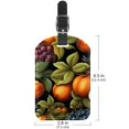 thumbnail image 6 of Square 2Pack PU Leather Fruit Cruise Luggage Tag with Privacy Cover and Name ID Tag for Travel Handbags Backpacks Luggage Tags, 6 of 6