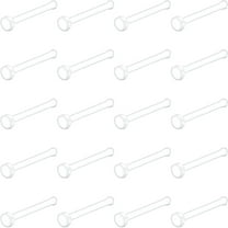DESIGNICE 20g Clear Nose Studs Nose Rings Retainer Acrylic Nose Rings for Work Spacer Plastic Shaped Nose Stud Nose Bone Nose Pin Retainer Flexible Nose Piercing for Men Women