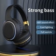 thumbnail image 3 of 1pcs Foldable Over-ear Bluetooth Headphones - Wireless Sports Headphones with Wired Option - Breathing Light Design - Suitable for PC Games and Music - Comfortable Wearing and High Quality Sound, 3 of 9