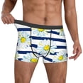 thumbnail image 2 of Kdxio Men's Boxer Briefs with Daisy Striped Nautical Print - Comfortable and Breathable Underwear for Everyday Wear, 2 of 7
