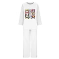 thumbnail image 4 of Puntoco Traje De Pantalón Y top Con Cuello Redondo De Manga Larga Con Estampado De Halloween Para Mujer Blanco Xxxxl, 4 of 4