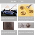 thumbnail image 4 of Wood Branding Iron Lotus Pattern 1.2” Leather Branding Iron Stamp BBQ Heat Stamp with Wood Handle Baking Wood and Leather, 4 of 5