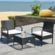 thumbnail image 1 of Costway Juego de Muebles de 3 Pzas Mesa y 2 Sillas para Patio, de Mimbre y Ratán, con Cojín, 1 of 6