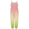 thumbnail image 2 of NAISIBABY Girls Suspenders Jumpsuit, Sleeveless Gradient Printed Causal Summer Romper Pink 3-4T, 2 of 5