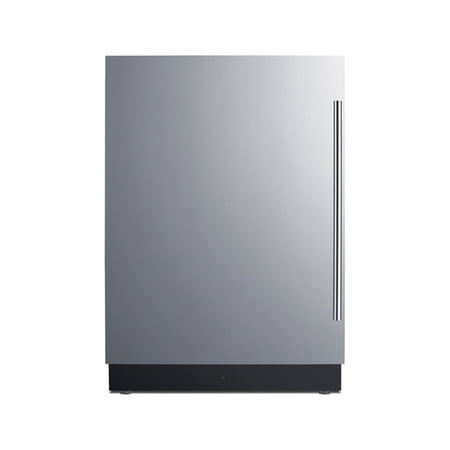 Summit 24 Inch Refrigerator Freezer, Undercounter, 3.2 cu.ft Capacity, Stainless Steel- FFRF5IMLHD (Left Handed Door Swing)