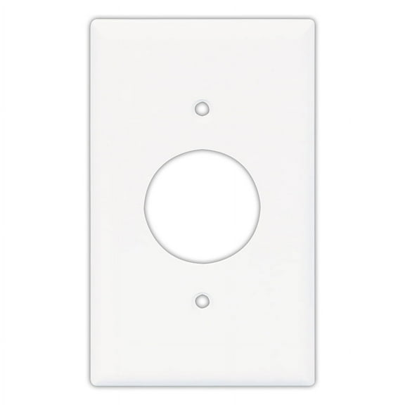 Cooper PJ7W White Mid-Size Unbreakable Single Gang Single 1.40" Receptacle Wall Plate