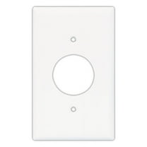 Cooper PJ7W White Mid-Size Unbreakable Single Gang Single 1.40" Receptacle Wall Plate