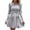 Grey, variant on Sngxgn Women's Casual Fall Dresses Long Sleeve Wrap V Neck High Low Ruffle Dress(Khaki,XXL)
