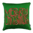 thumbnail image 1 of S4Sassy Decorative Merry Christmas Cushion Cover Green Velvet Sequins Pillow Case Gift 20 x 20, 1 of 5