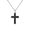 D, variant on VNOX Men's Black Onyx Cross Pendant Necklace - Premium Stainless Steel Black Onyx Cross Necklace, Polished Steel Tone Chain