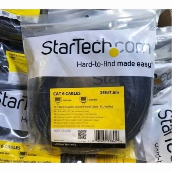 StarTech 5ft CAT6 Ethernet Cable - Yellow CAT 6 Gigabit Ethernet Wire -250Mhz 100W PoE RJ45 UTP Molded Network Patch Cord with Strain Relief (C6PATCH5YL)