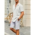 thumbnail image 6 of COOFANDY Men's Casual Button Down Shirts Short Sleeve Regular Fit Fashion Camp Beach Shirts Tops, 6 of 7