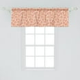 thumbnail image 2 of Ambesonne Flower Window Valance, Thriving Spring Season Illustration with Petals and Leaves in Pastel Colors, Curtain Valance for Kitchen Bedroom Decor with Rod Pocket, 54" X 18", Salmon Coral White, 2 of 3