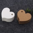 thumbnail image 1 of Gift Tags – Heart Shaped Blank with String – 100pcs White Kraft Paper Labels – Includes 10m Jute Twine – DIY, Office, School, Wedding, Birthday, Christmas & Crafts – White, 1 of 6