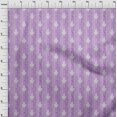 thumbnail image 3 of oneOone Cotton Jersey Light Purple Fabric Stripe|Leaves & Floral Block Diy Clothing Quilting Fabric Print Fabric By Yard 58 Inch Wide, 3 of 4