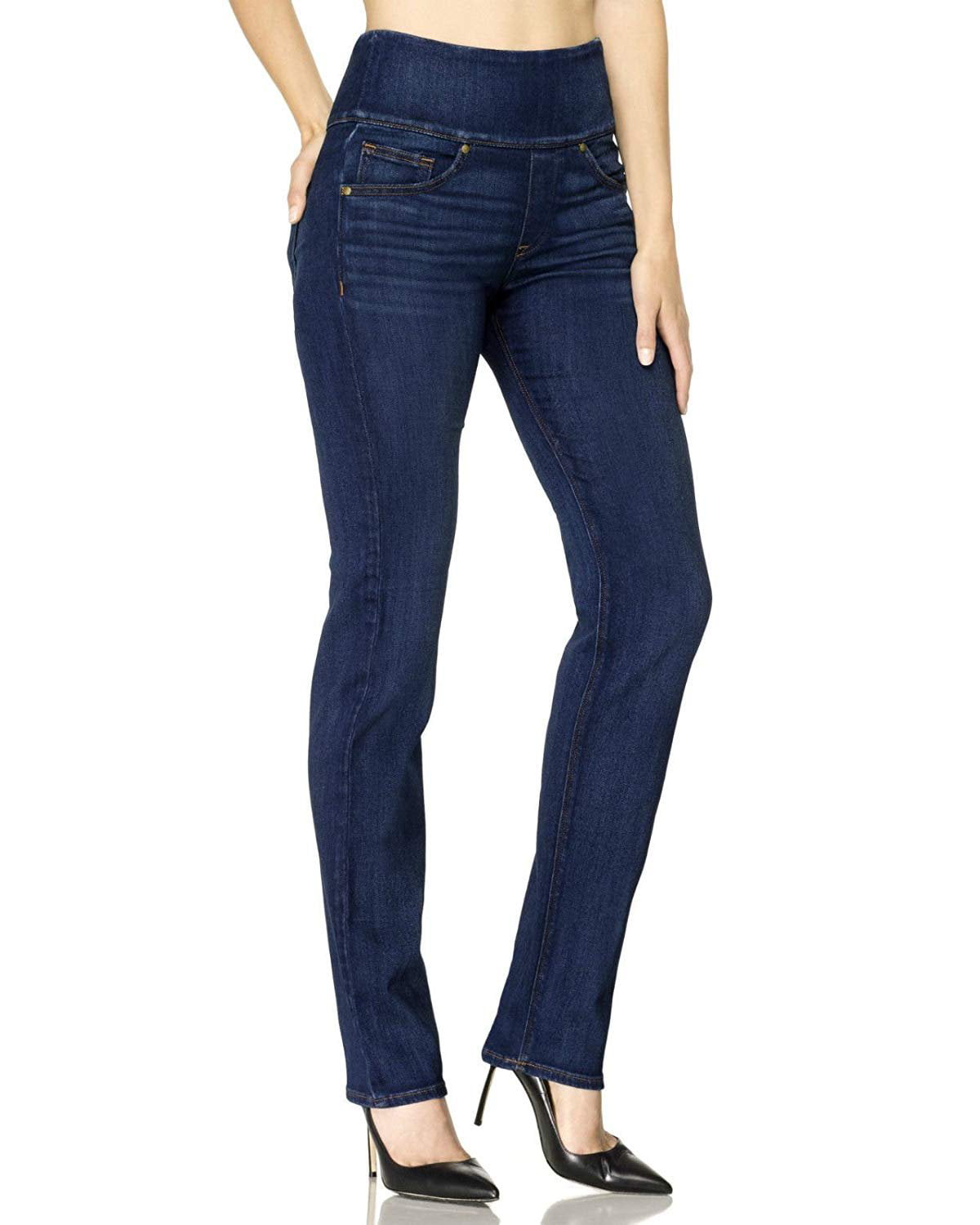 Spanx - SPANX The Signature Straight Jeans, Blue Wash, 26 - Walmart.com ...