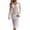 White, variant on CHUMUD Beach Cover Ups for Women Mesh Knit V-Neck Long Flare Sleeve Swim Cover-Up Dress Vacation