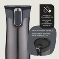 thumbnail image 2 of Contigo West Loop 2.0 Stainless Steel Travel Mug with Spill-Proof Lid, Vacuum-Insulated Reusable Cup Coffee and Tea, 20 oz (591 mL), Gunmetal - Keeps Drinks Hot up to 7 Hours, 2 of 5