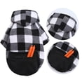 thumbnail image 3 of Plaid Dog Hoodie,Soft Warm Outfits Puppies Kittens Sweatshirts with Pocket Classic Chihuahua Hooded Clothes, 3 of 7