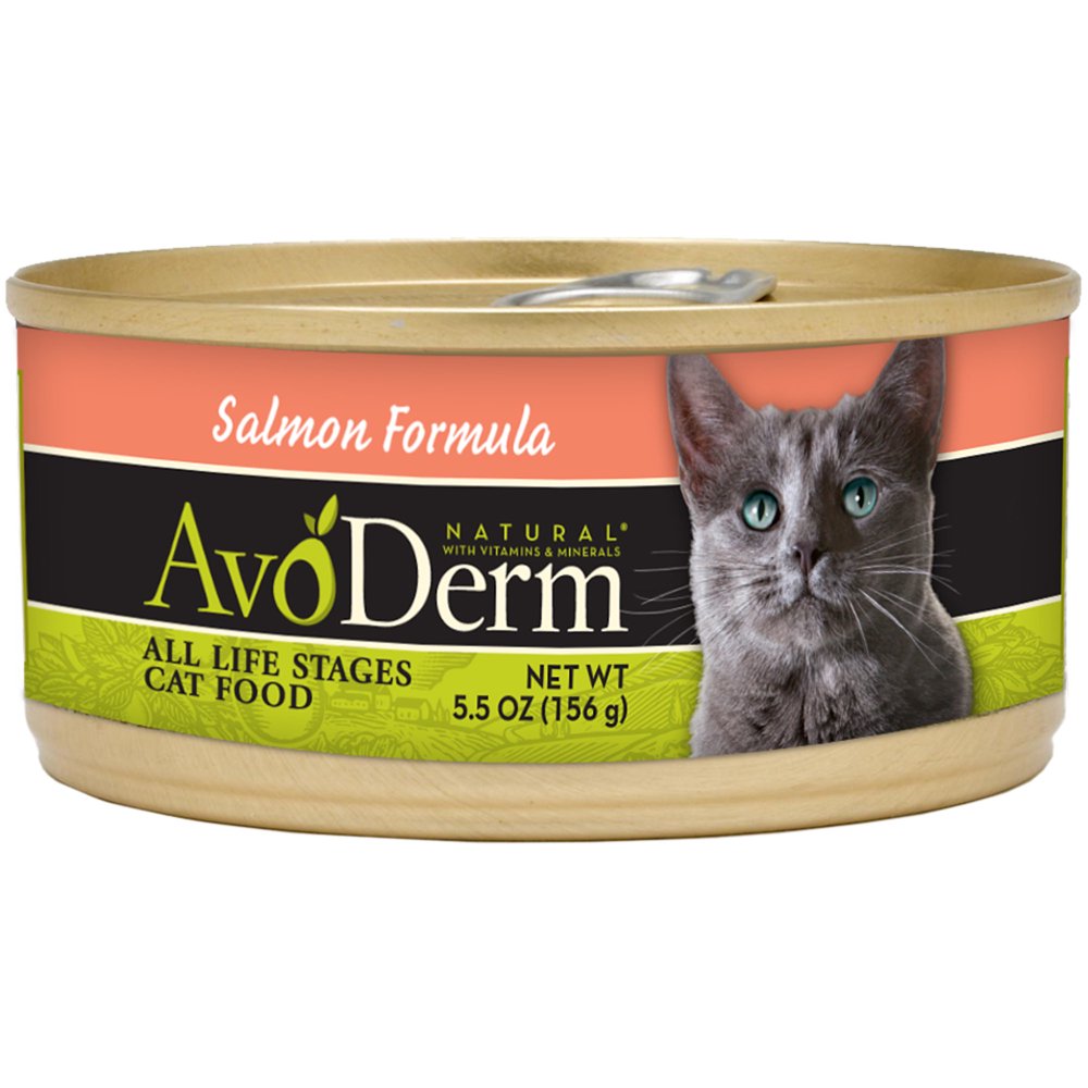AvoDerm Natural Salmon Formula for Cats, 5.5 oz. Can