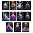 thumbnail image 4 of 5D bricolaje redondo diamante pintura hogar taladro completo vestido de novia Kit decoración (B6417), 4 of 8