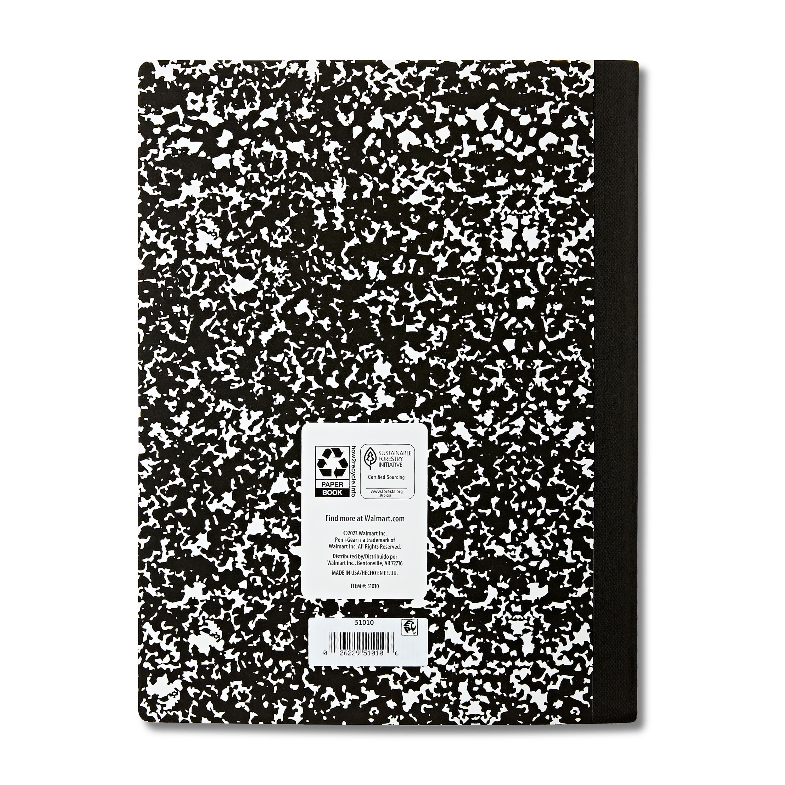 Pen+Gear 20 pack, Wide-Ruled Marble Composition Book, 9.75 x 7.5, 80 Sheets, New