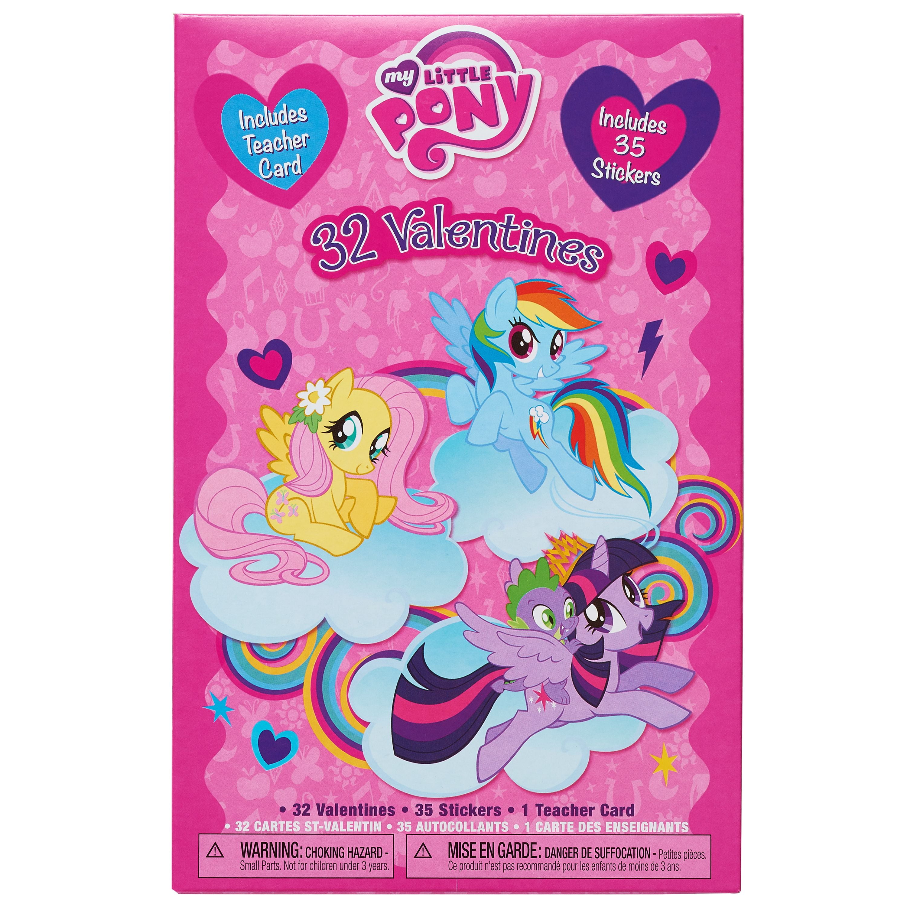 My Little Pony Valentine's Day Exchange Cards, 32 count with stickers -  Walmart.com