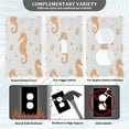thumbnail image 3 of Yayeee Duplex Wall Plate 1-Gang 4.5"x2.7" Home Receptacle Light Switch Decorative Outlet Cover, White Seahorse, 3 of 7