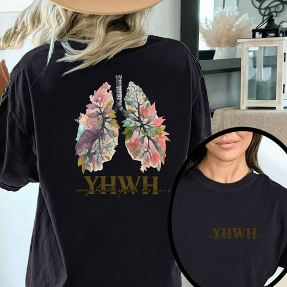 YHWH Christian Womens Graphic Tee Tops Fashion Short Sleeve Round Neck Comfort Fashion Casual Black S-5XL