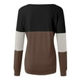 thumbnail image 4 of gakvbuo Fall Plus Size Tunics Fall Outfits for Womens Leopard Print Color Block Long Sleeves Cutout Choker Tops Scoop Neck Casual Loose Fit Blousestops Pullover Sweatshirts, 4 of 5