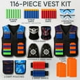 thumbnail image 3 of JoyX 2-Pack Kids Dart Vest Play Set with Glow-in-the-Dark Foam Darts & Accessories – Compatible with Nerf, XShot & Adventure Force, 3 of 14