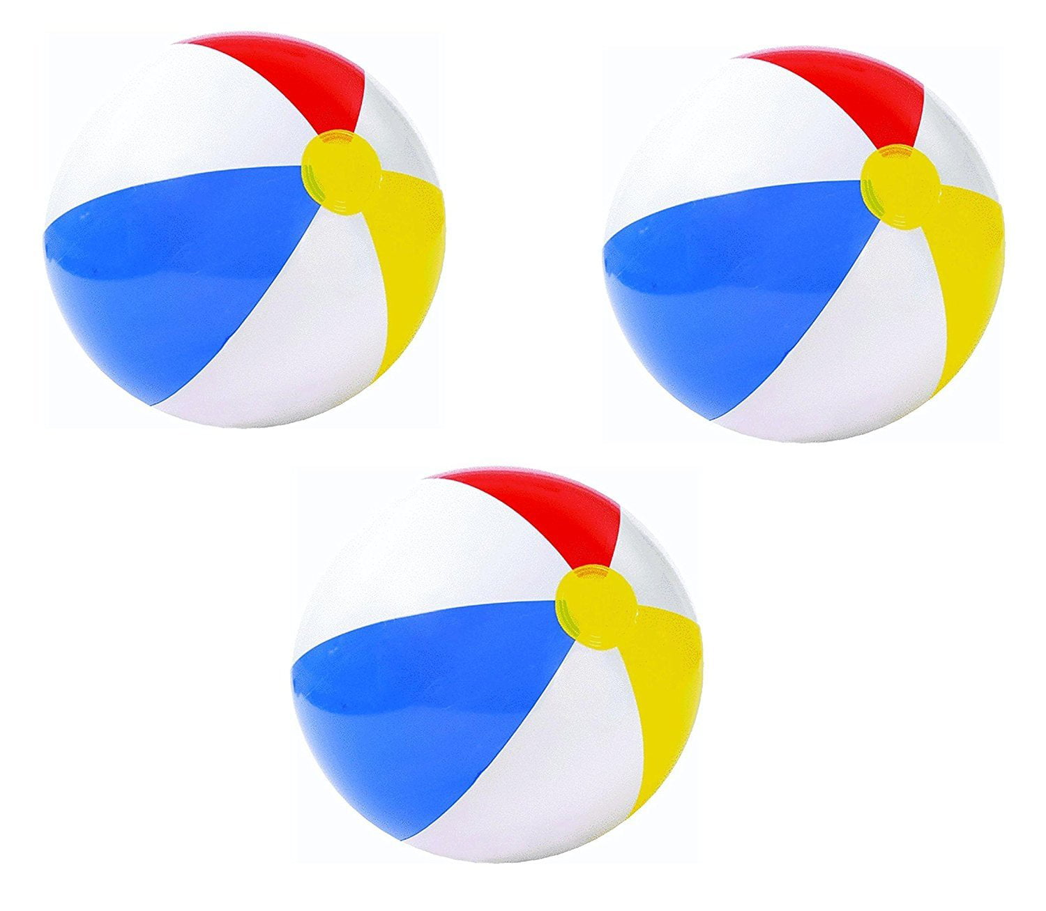 Glossy Panel Inflatable Beach Ball Large Summer Holiday Party s Swimming  J8G1 
