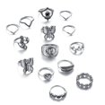 thumbnail image 3 of Conjunto de anillos Conjunto de anillos de mariposa con personalidad de tendencia Conjunto de anillos combinados Juego de 12 piezas ER, 3 of 5