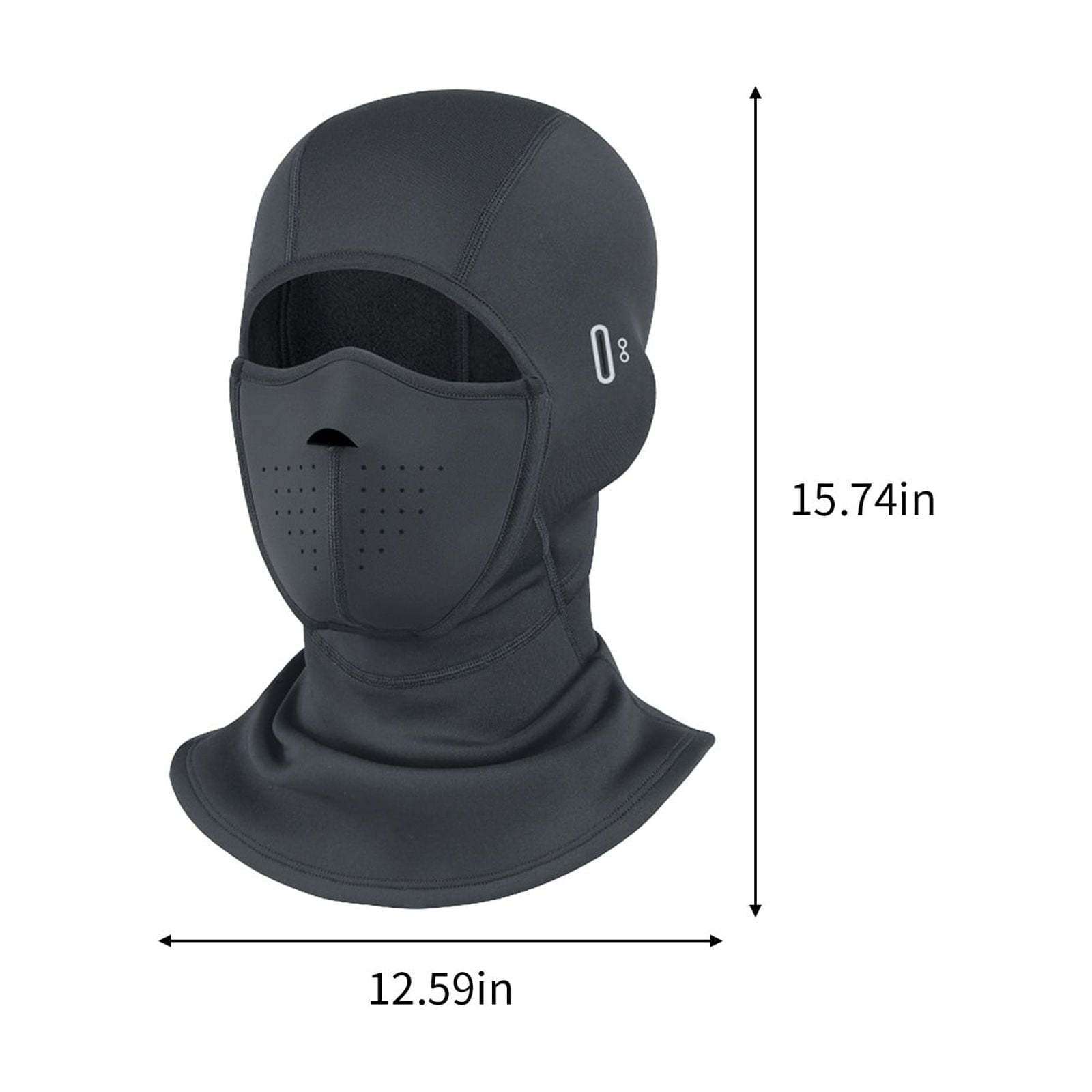 Tuphregyow Thickened Winter Magnetic Ski Mask for Outdoor Riding, Windproof and Warm Motorcycle Head Cover Magnetic Ski Mask Black