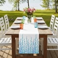 thumbnail image 4 of Table Runners 120 Inches Long Dress Scarves, Blue Farmhouse Coffee/Dining/Kitchen Table Runner for Living Room, Polka Dots Watercolor Abstract Art 13x120 Inch, 4 of 9