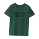 thumbnail image 3 of Camiseta para mujer verano Streetwear cuello redondo camisa para mochilero viaje oficina Verde, 3 of 7
