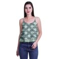 thumbnail image 4 of Moomaya Printed Womens Spaghetti Strap Crop Top Cami Summer Tops, 4 of 5