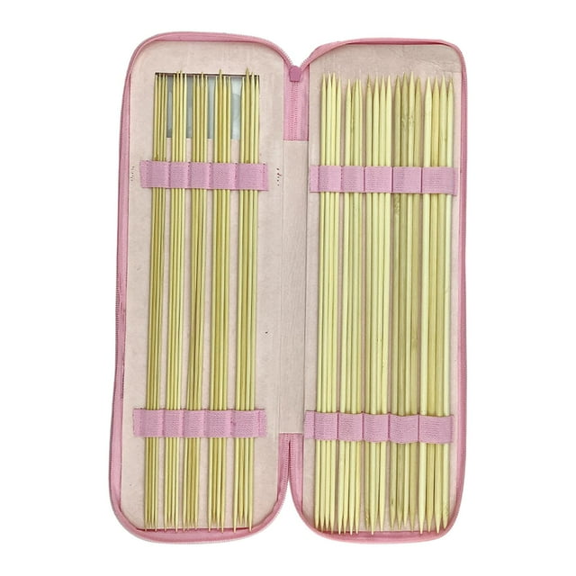 Abbracc Bamboo Long Knitting Pins Double Pointed 10 Sizes Weaving Projects Crochet Hooks 25cm